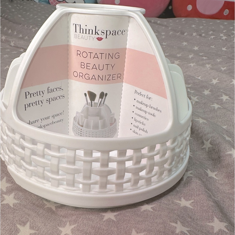 White makeup brush holder